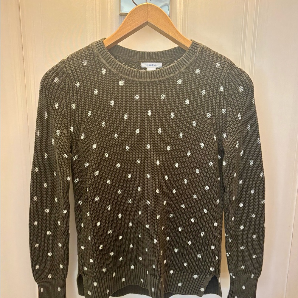 Green Polka Dot Sweater